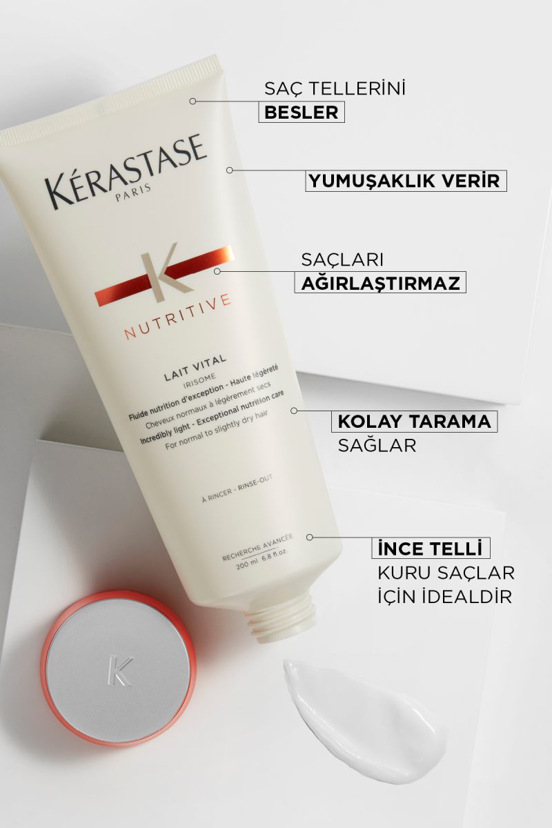 Lait Vital Normal/Hafif Kuru Saçlar için Nem Veren Besleyici Bakım Kremi