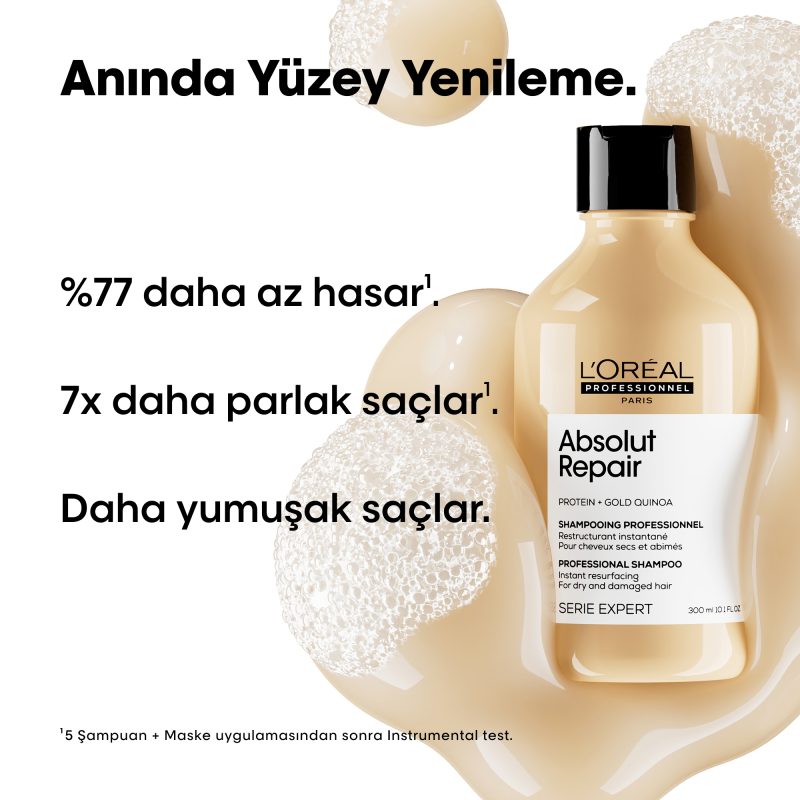 Absolut Repair Yıpranmış Saçlar için Onarıcı Şampuan - Görsel 3