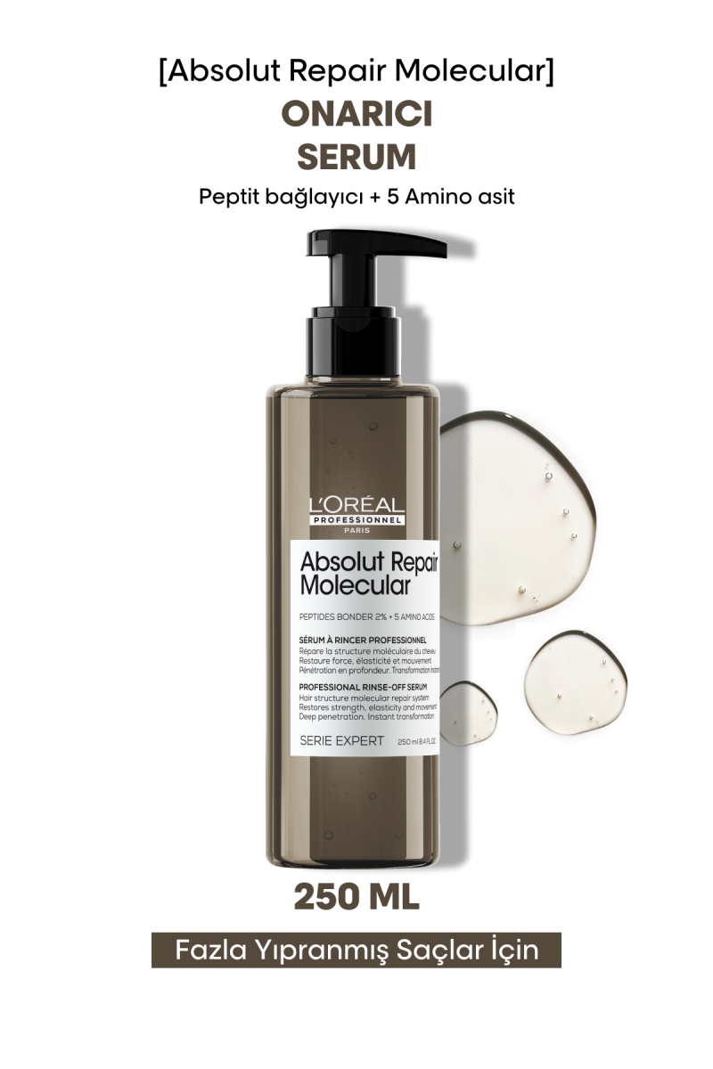 Absolut Repair Molecular Tüm Yıpranmış Saçlar İçin Durulanan Serum