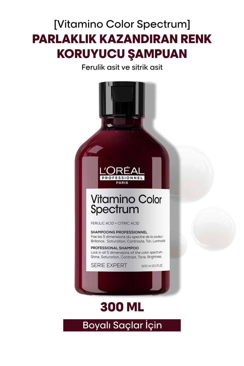 Vitamino Color Spectrum Boyalı Saçlar İçin Parlaklık Kazandıran Renk Koruyucu Şampuan 300 ml