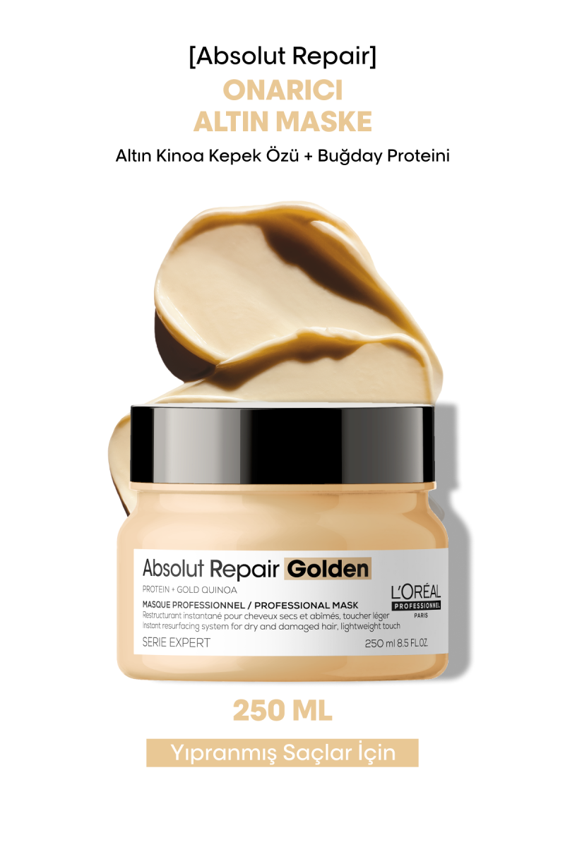 Yıpranmış Saçlar için Onarıcı Altın Maske - Görsel 2