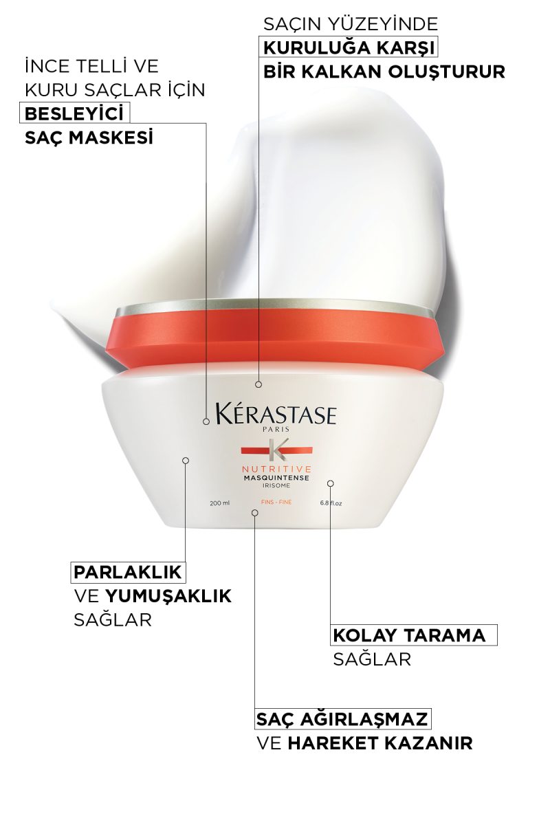 Masquintense Fine İnce Telli ve Kuru Saçlar için Nem Veren Besleyici Maske