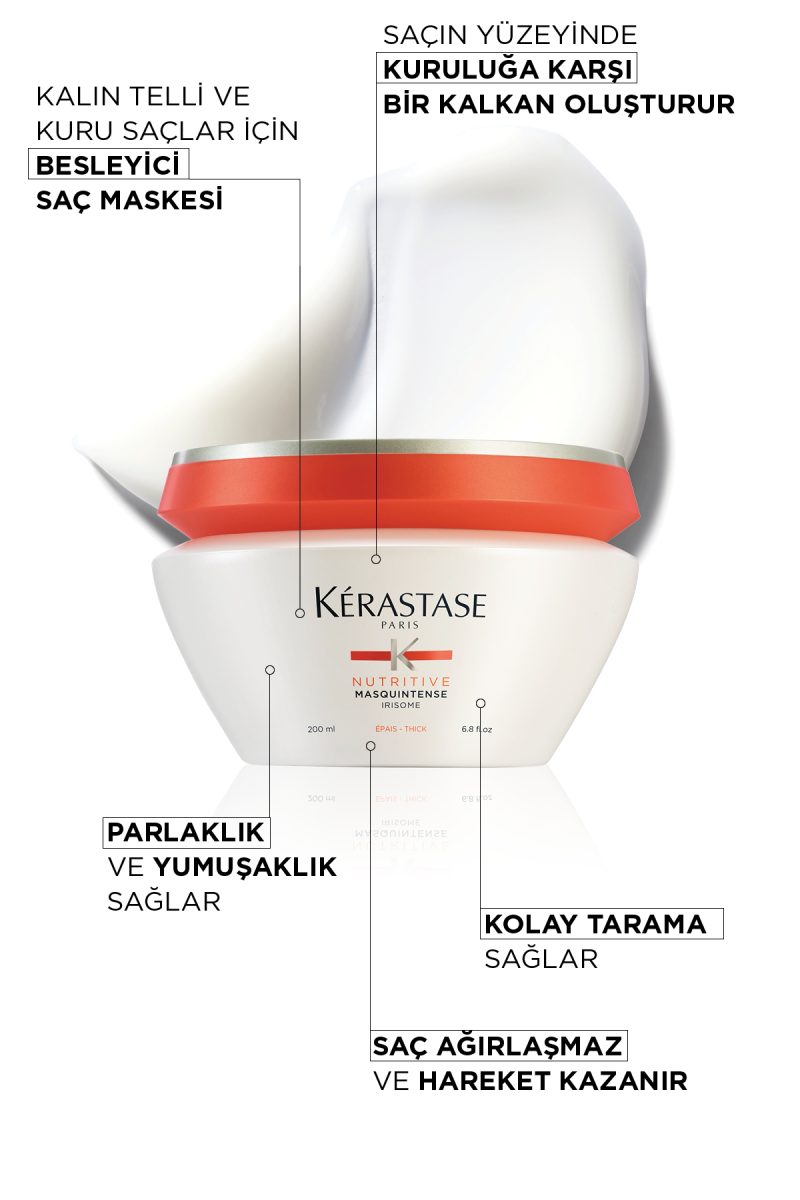 Masquintense Thick Kalın Telli Kuru Saçlar için Yoğun Nem Veren Besleyici Maske