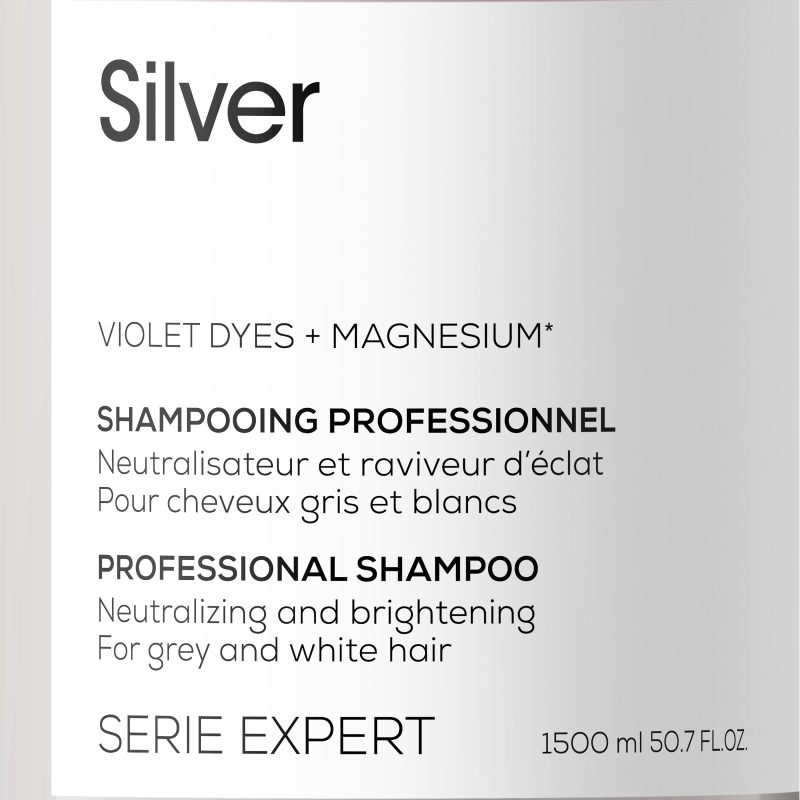 Serie Expert Silver Çok Açık Sarı, Gri Ve Beyaz Saçlar Için Renk Dengeleyici Mor Şampuanı - Görsel 2