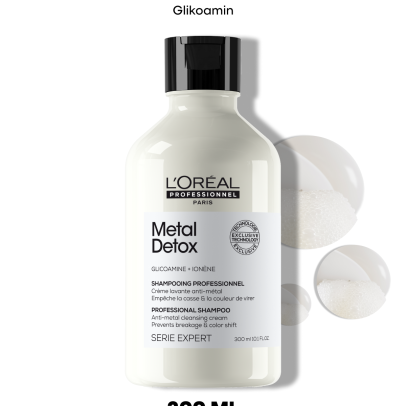 Metal Detox İşlem Görmüş ve Yıpranmış Saçlar İçin Kırılma Karşıtı Arındırıcı Şampuan
