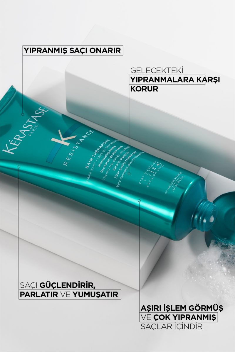 Bain Thérapiste Çok Yıpranmış ve Aşırı İşlem Görmüş Saçlar için Onarıcı Şampuan - Görsel 2