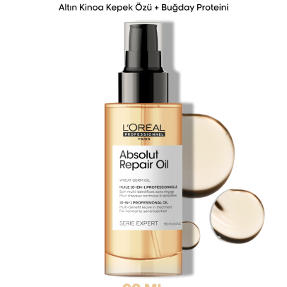 Absolut Repair Normal-Hassaslaşmış Saçlar İçin 10’u 1 Arada Durulanmayan Saç Bakım Yağı 90 ml