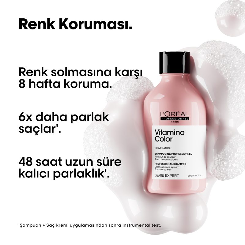 Vitamino Color Boyalı Saçlar için Renk Koruyucu Şampuan - Görsel 2