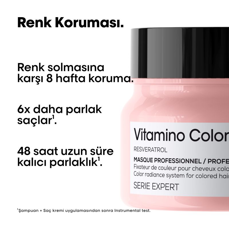 Vitamino Color Boyalı Saçlar için Renk Koruyucu Maske - Görsel 2