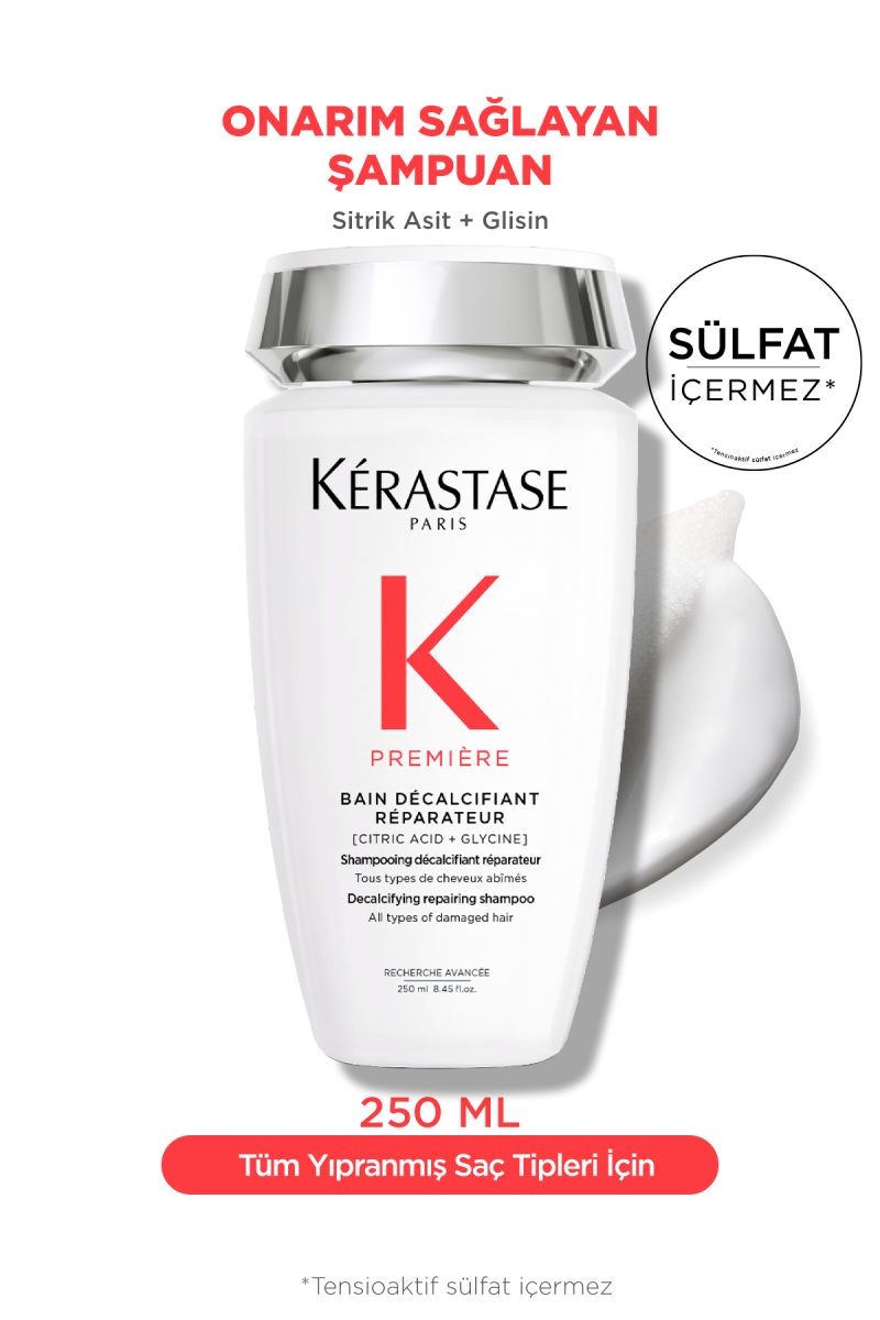 Bain Decalcifiant Reparateur Yıpranmış Saçlar için Onarım Sağlayan Şampuan