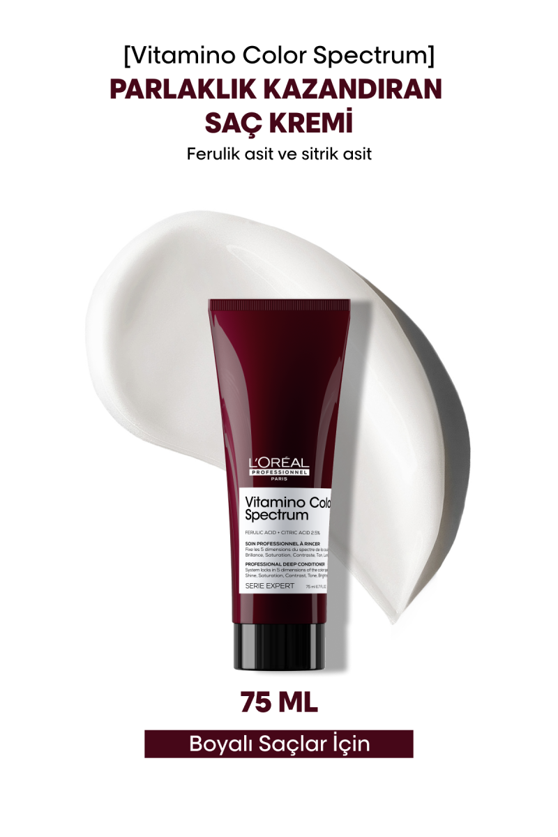 Vitamino Color Spectrum Boyalı Saçlar İçin Parlaklık Kazandıran Saç Kremi 75 ml