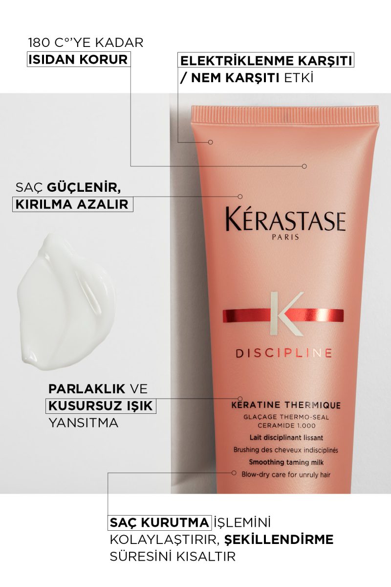 Kératine Thermique Elektriklenme Karşıtı Şekillendirici Saç Bakım Kremi
