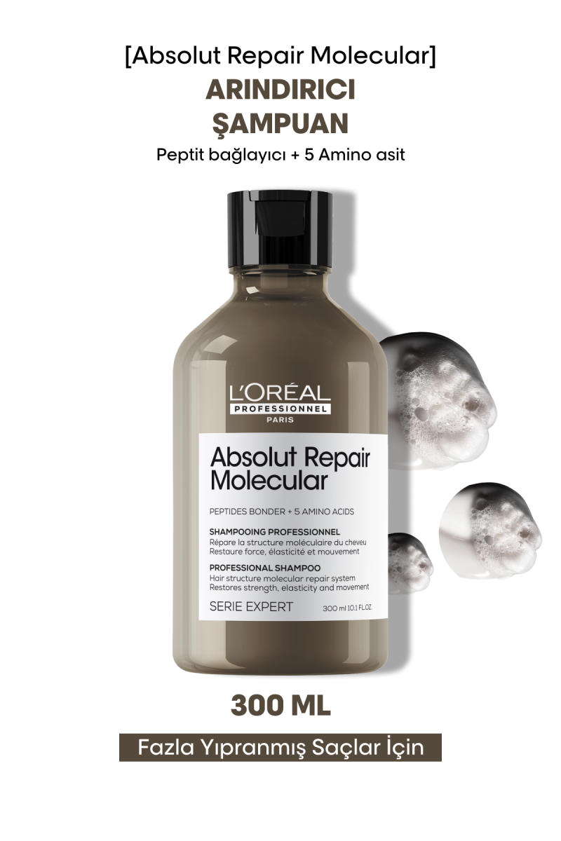 Absolut Repair Molecular Tüm Yıpranmış Saçlar İçin Arındırıcı Şampuan