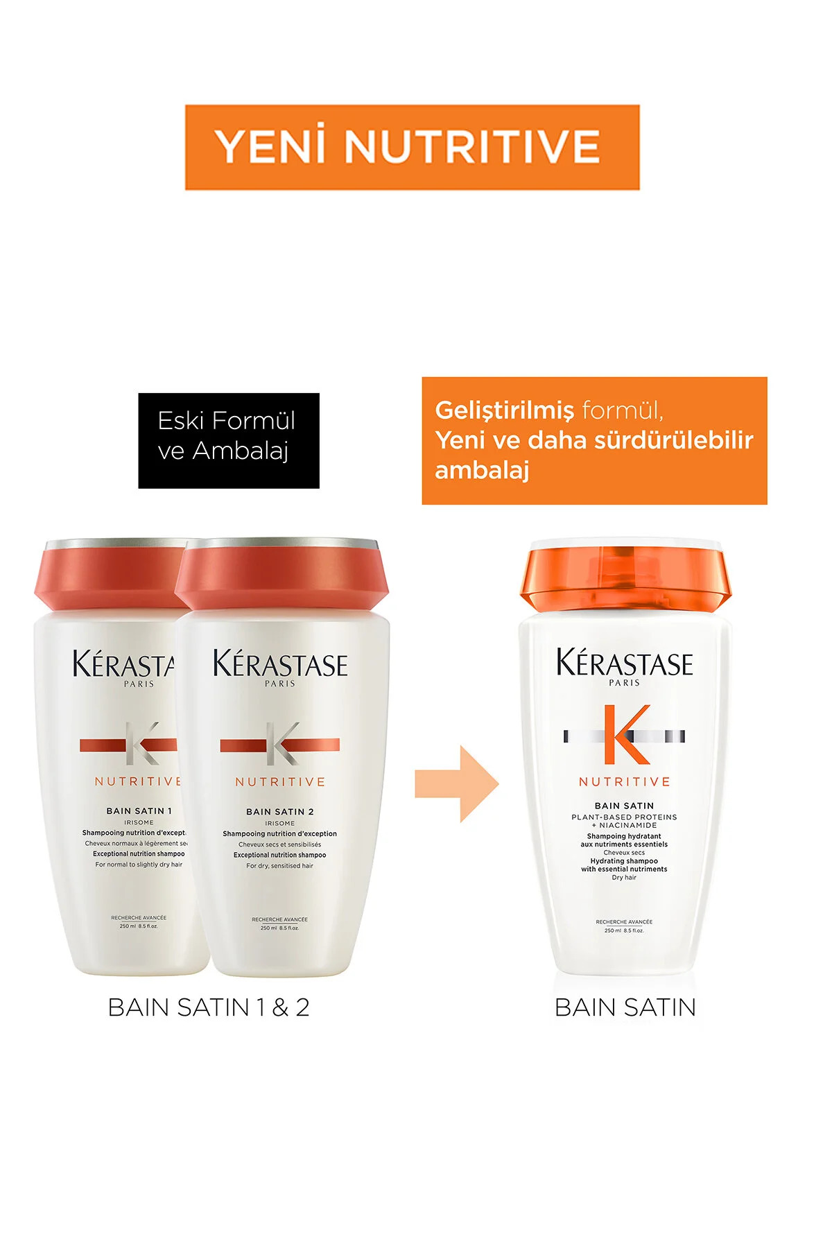 Nutritive Bain Satin Nemlendirici Şampuan 250 ml 250 ml - Görsel 4